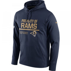 Men's Los Angeles Rams Navy Circuit Property Of Performance Pullover Hoodie 