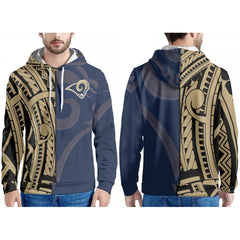 Men's Los Angeles Rams Navy/Gold Pullover Hoodie 