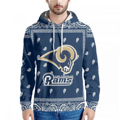 Men's Los Angeles Rams Navy Pullover Hoodie 