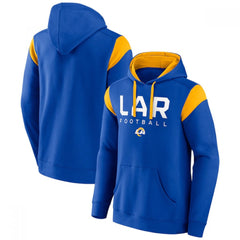 Men's Los Angeles Rams Royal Call The Shot Pullover Hoodie 