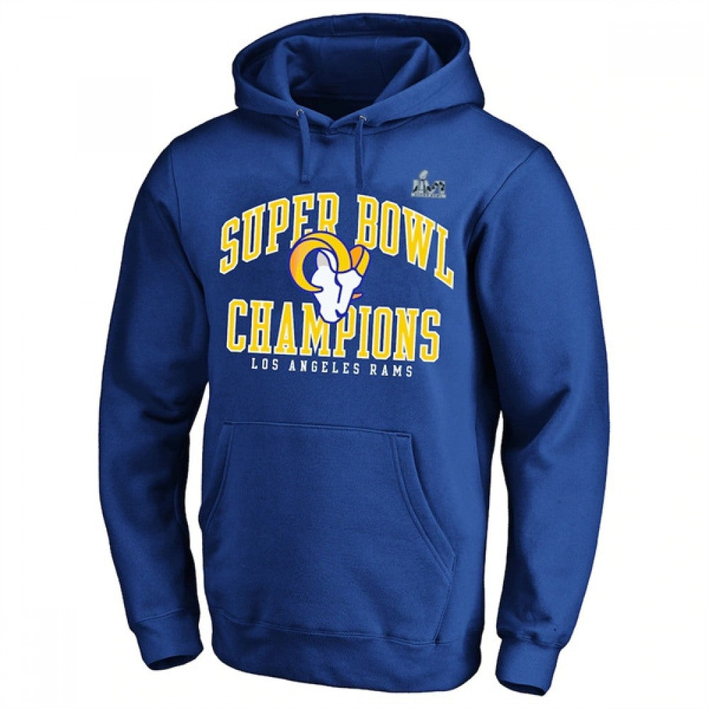 Men's Los Angeles Rams 2022 Royal Super Bowl LVI Champions Pullover Hoodie 