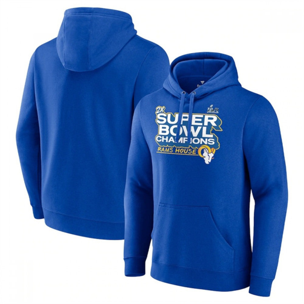 Men's Los Angeles Rams 2022 Royal Super Bowl LVI Champions Pullover Hoodie 