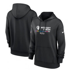 Women's Los Angeles Rams 2022 Black NFL Crucial Catch Therma Performance Pullover Hoodie(Run Small) 