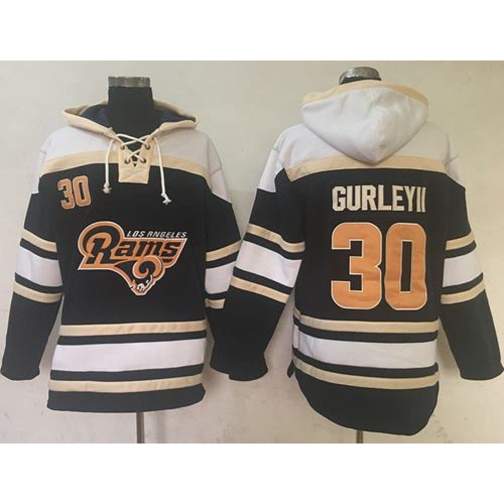 Los Angeles Rams #30 Todd Gurley II Navy Blue Sawyer Hoodie Sweatshirt NFL Hoodie 
