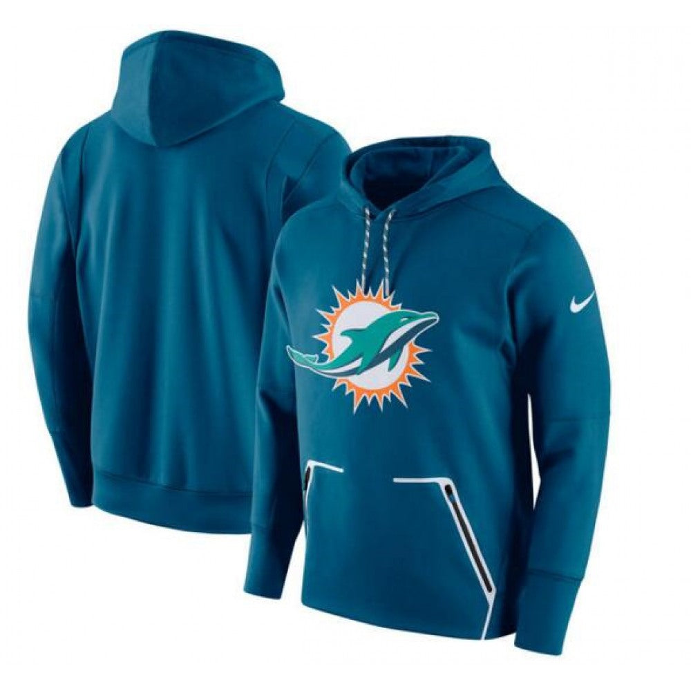 Men's Miami Dolphins Aqua Champ Drive Vapor Speed Pullover Hoodie 