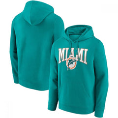 Men's Miami Dolphins Aqua Gridiron Classics Campus Standard Pullover Hoodie 