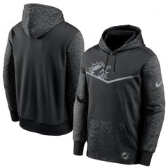 Men's Miami Dolphins Black Reflective Therma Hoodie 