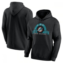 Men's Miami Dolphins Black Pullover Hoodie 