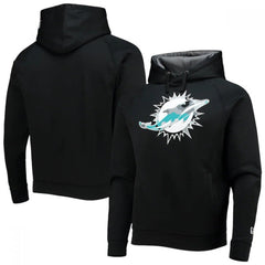 Men's Miami Dolphins Black Pullover Hoodie 