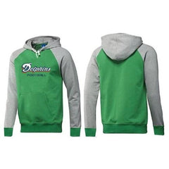 Miami Dolphins English Version Pullover Hoodie Green & Grey 