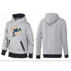 Miami Dolphins Logo Pullover Hoodie Grey & Black 