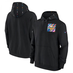 Men's Minnesota Vikings Black 2023 Crucial Catch Club Pullover Hoodie 