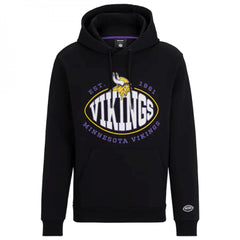 Men's Minnesota Vikings Black BOSS X Touchback Pullover Hoodie 