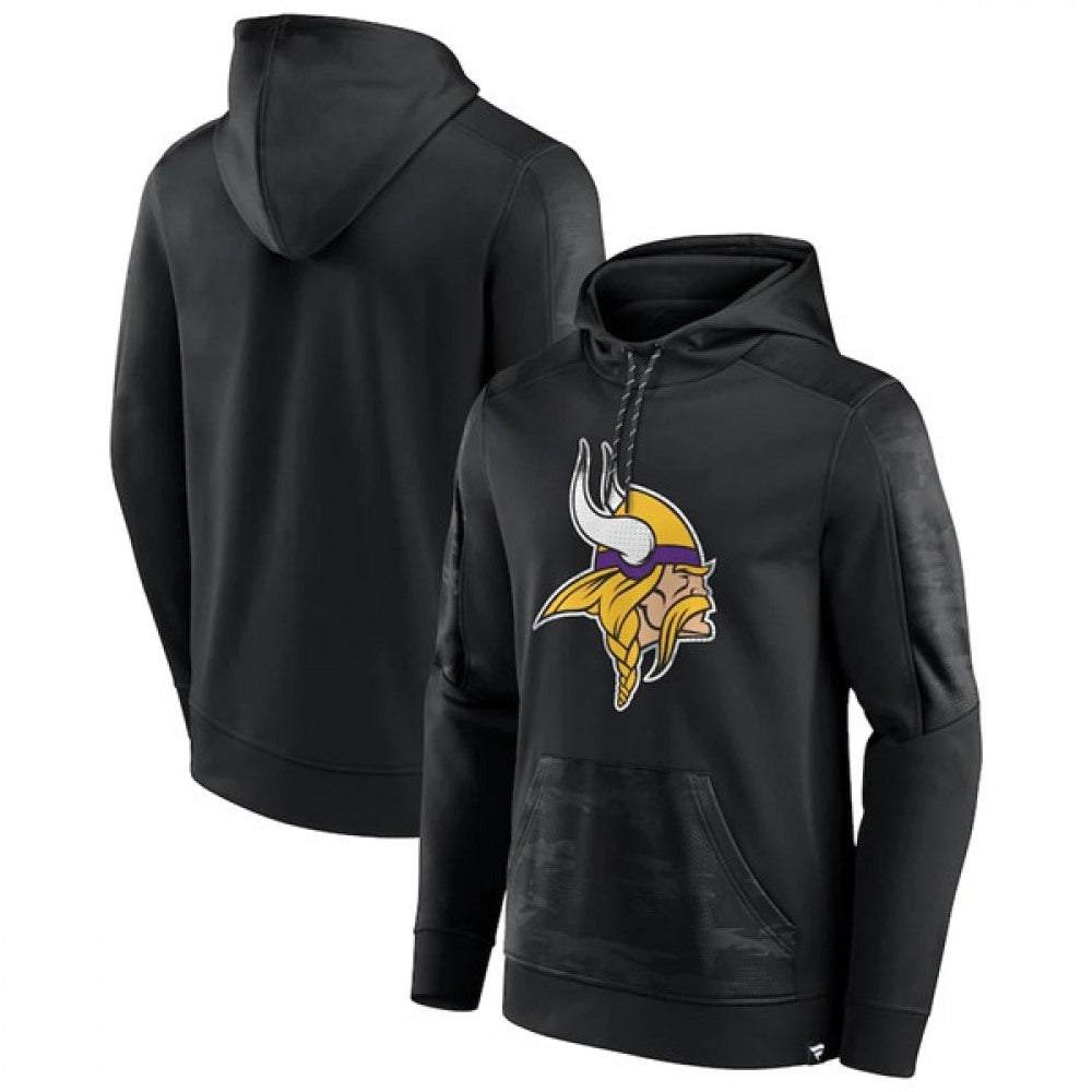 Men's Minnesota Vikings Black On The Ball Pullover Hoodie 