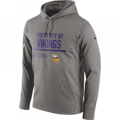 Men's Minnesota Vikings Gray Circuit Property Of Performance Pullover Hoodie 
