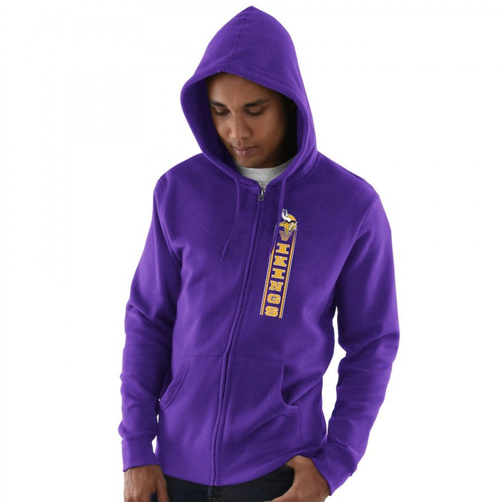 Men's Minnesota Vikings Purple Hook and Ladder Full-Zip NFL Hoodie 