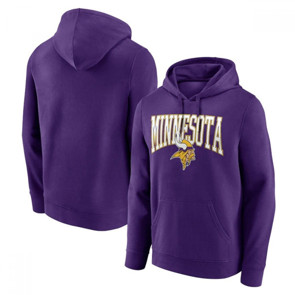 Men's Minnesota Vikings Purple Gridiron Classics Campus Standard Pullover Hoodie 