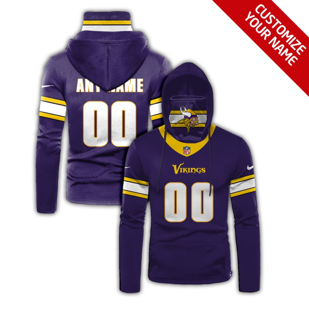 Men's Minnesota Vikings 2020 Purple Customize Hoodie Mask 