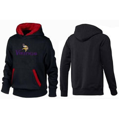 Minnesota Vikings Authentic Logo Pullover Hoodie Black & Red 