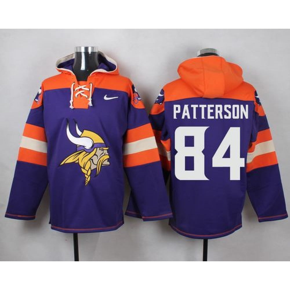 Vikings #84 Cordarrelle Patterson Purple Player Pullover NFL Hoodie 