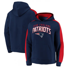 Men's New England Patriots Navy Game Time Arch Pullover Hoodie 