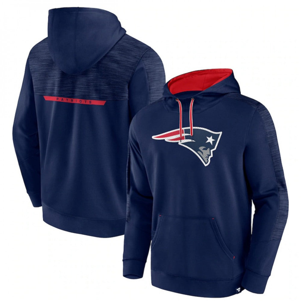 Men's New England Patriots Navy Defender Evo Pullover Hoodie 