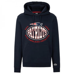 Men's New England Patriots Navy BOSS X Touchback Pullover Hoodie 