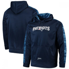 Men's New England Patriots Zubaz Navy Tonal Oxide Pullover Hoodie 