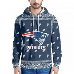 Men's New England Patriots Navy Pullover Hoodie 