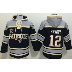 New England Patriots #12 Tom Brady Blue Sawyer Hoodie Sweatshirt NFL Hoodie 