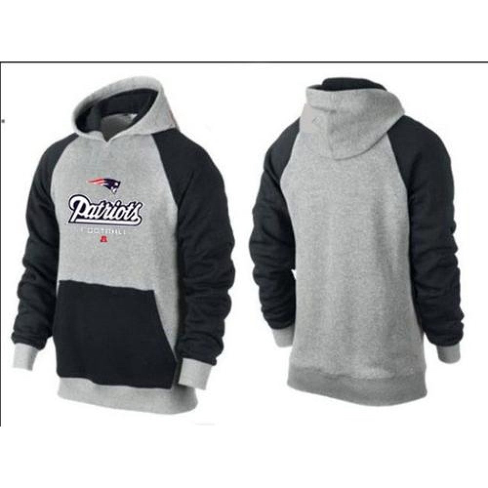 New England Patriots Critical Victory Pullover Hoodie Grey & Blue 