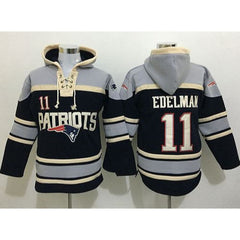 Patriots #11 Julian Edelman Navy Blue Sawyer Hoodie Sweatshirt NFL Hoodie 