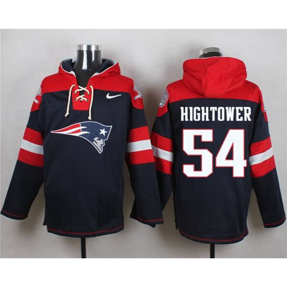 Patriots #54 Dont'a Hightower Navy Blue Player Pullover NFL Hoodie 