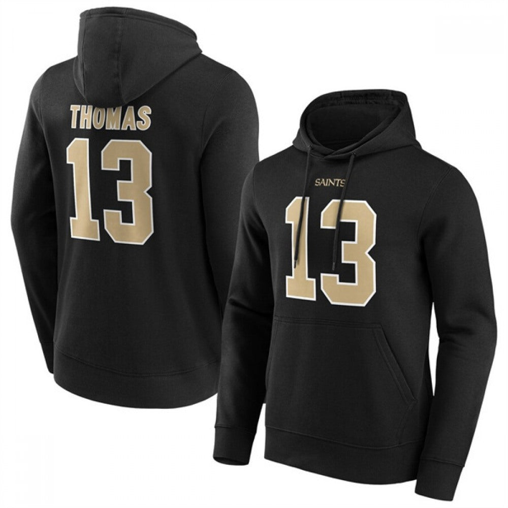 Men's New Orleans Saints #13 Michael Thomas Black Hoodie 
