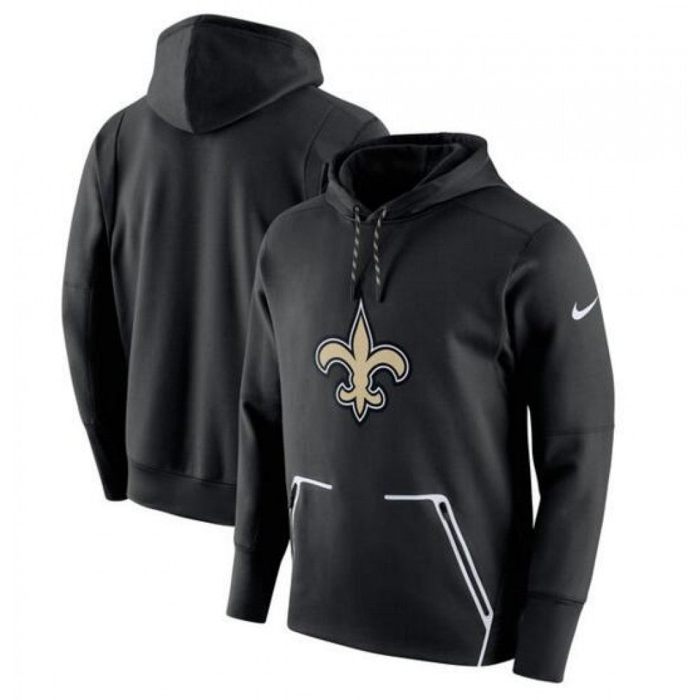 Men's New Orleans Saints Black Champ Drive Vapor Speed Pullover Hoodie 