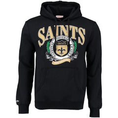 Men's New Orleans Saints Mitchell & Ness Black Fair Catch Pullover Hoodie 