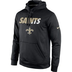 Men's New Orleans Saints Black Kick Off Staff Performance Pullover Hoodie 