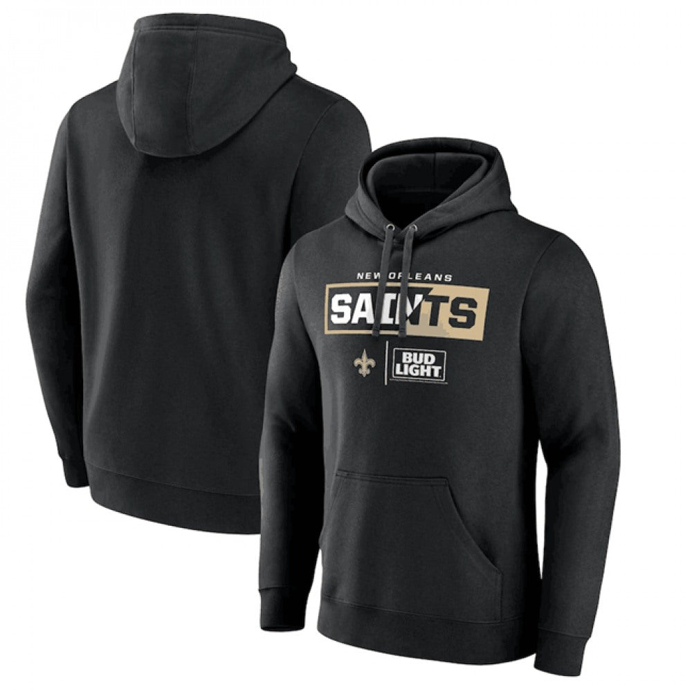 Men's New Orleans Saints Black x Bud Light Pullover Hoodie 