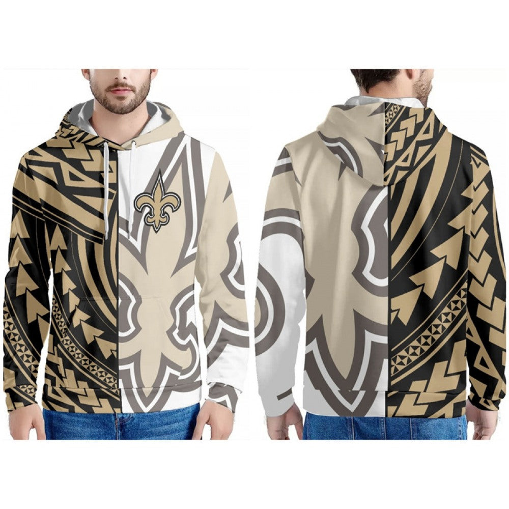 Men's New Orleans Saints Black/Gold Pullover Hoodie 