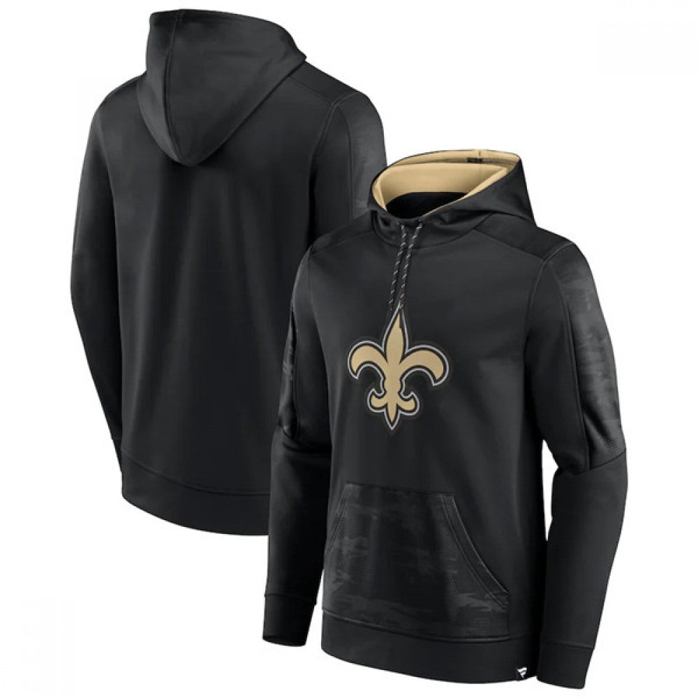 Men's New Orleans Saints Black On The Ball Pullover Hoodie 