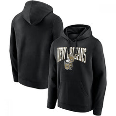 Men's New Orleans Saints Black Gridiron Classics Campus Standard Pullover Hoodie 