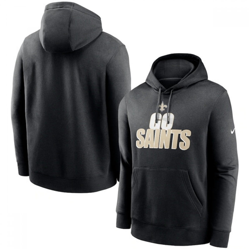 Men's New Orleans Saints Black Fan Gear Local Club Pullover Hoodie 