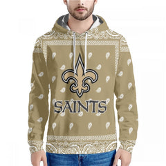 Men's New Orleans Saints Gold Pullover Hoodie 