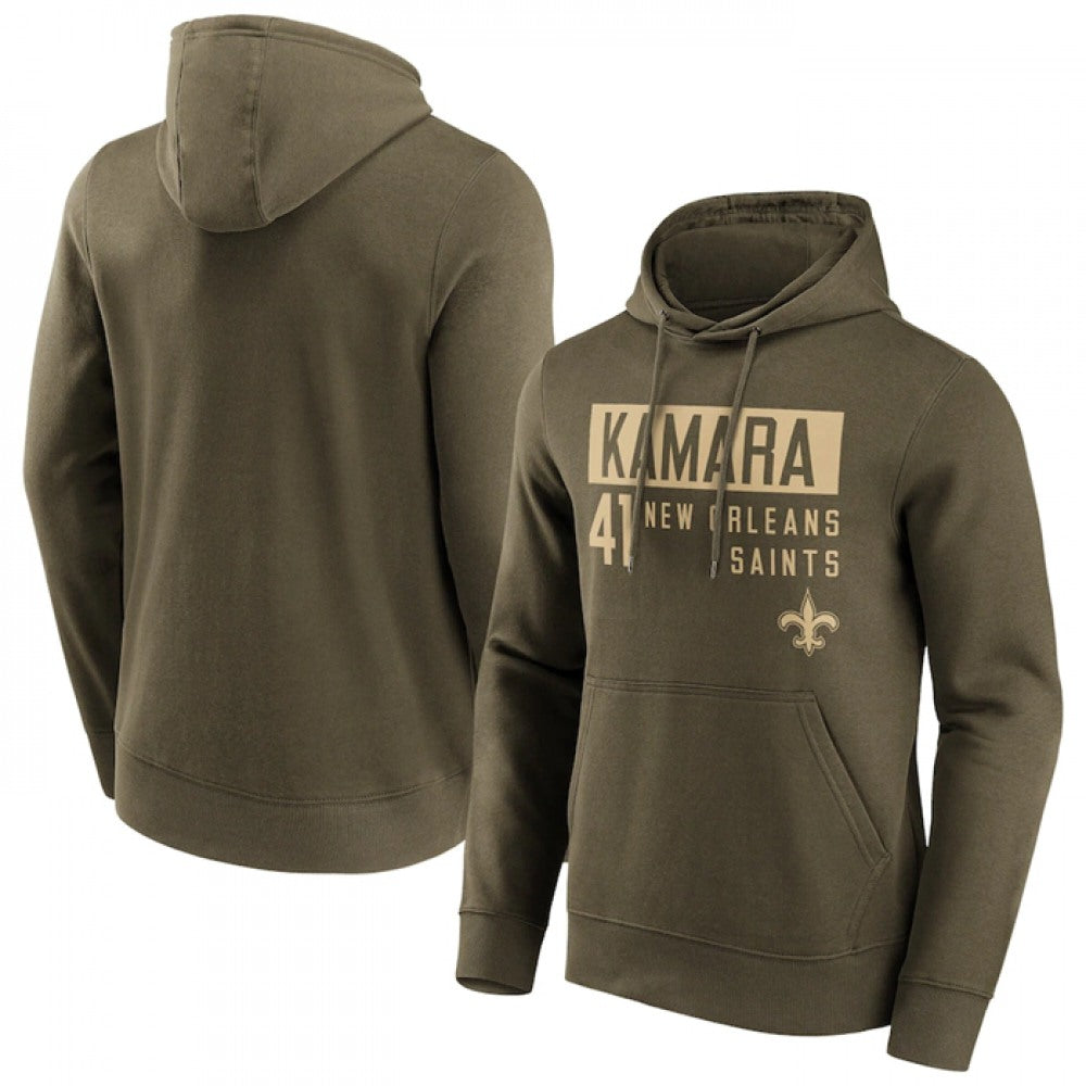 Men's New Orleans Saints #41 Alvin Kamara Fashion Name & Number Hoodie 