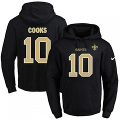 Saints #10 Brandin Cooks Black Name & Number Pullover NFL Hoodie 