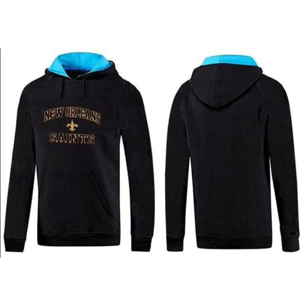 New Orleans Saints Heart & Soul Pullover Hoodie Black & Blue 