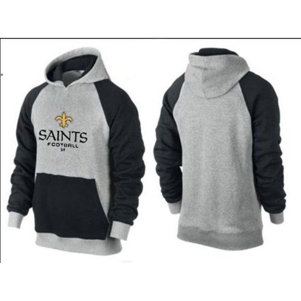 New Orleans Saints Critical Victory Pullover Hoodie Grey & Blue 