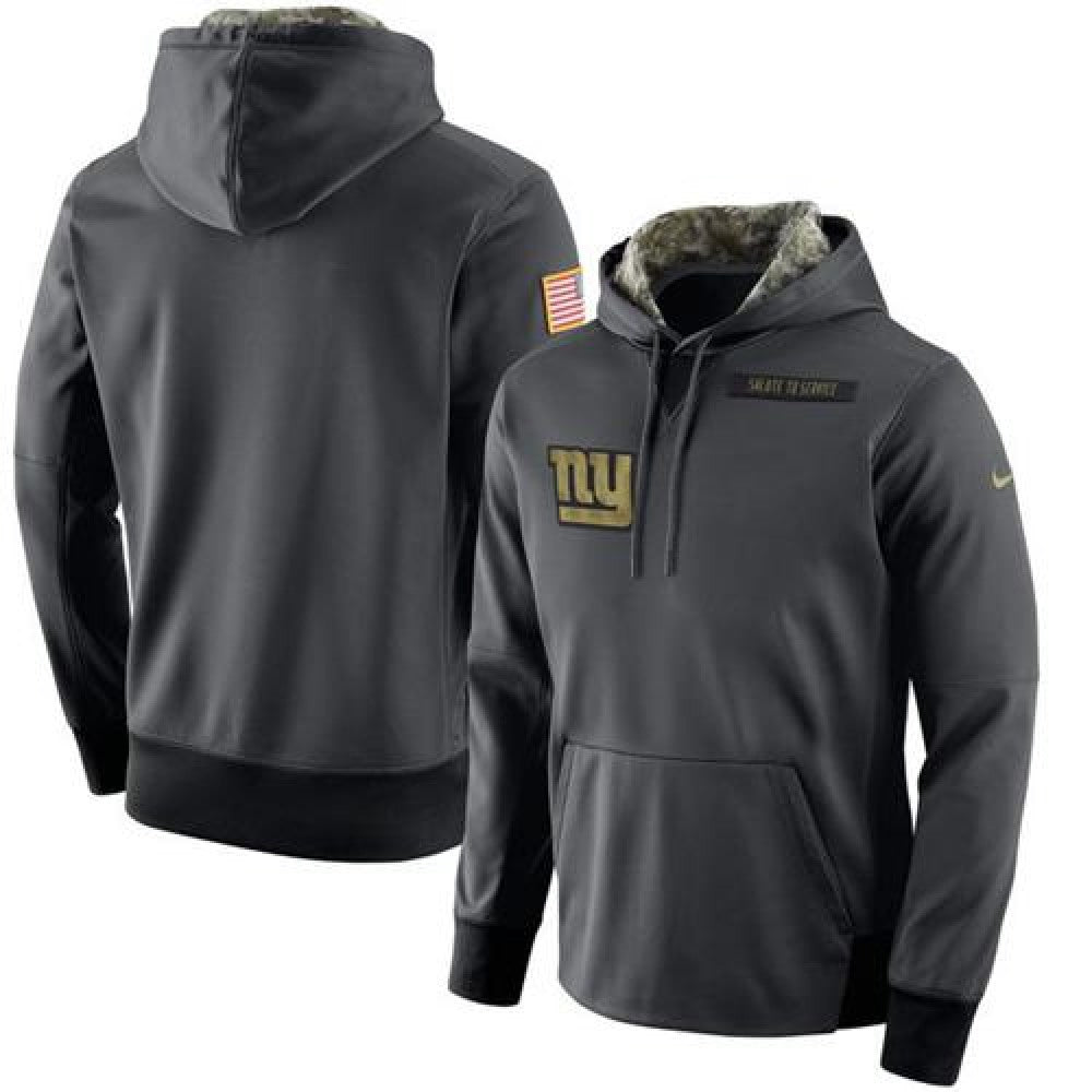 Men's New York Giants Anthracite Salute to Service Player Performance Hoodie 