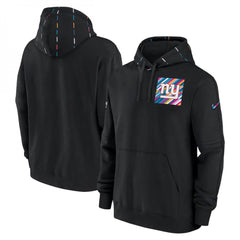 Men's New York Giants Black 2023 Crucial Catch Club Pullover Hoodie 