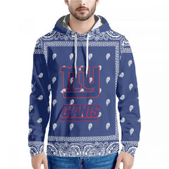 Men's New York Giants Blue Pullover Hoodie 